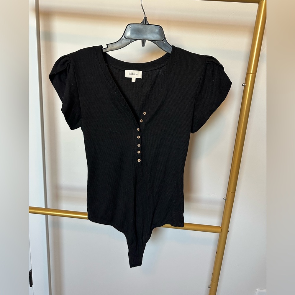 Bohme bodysuit with flutter sleeves